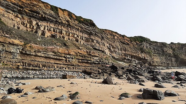 Sedimentschichten in Portugal
